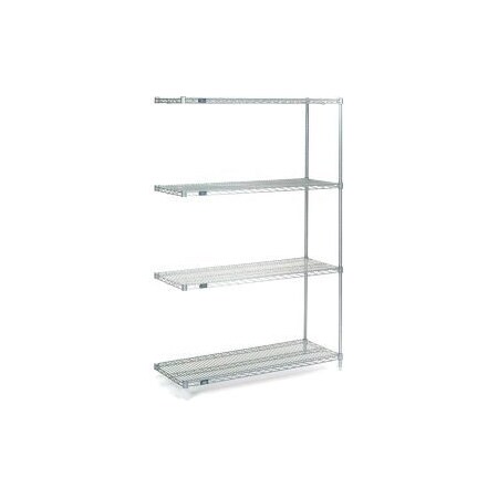 Nexel    Stainless Steel Wire Shelving Add-On Unit - 5 Tier - 60W X 21D X 74H